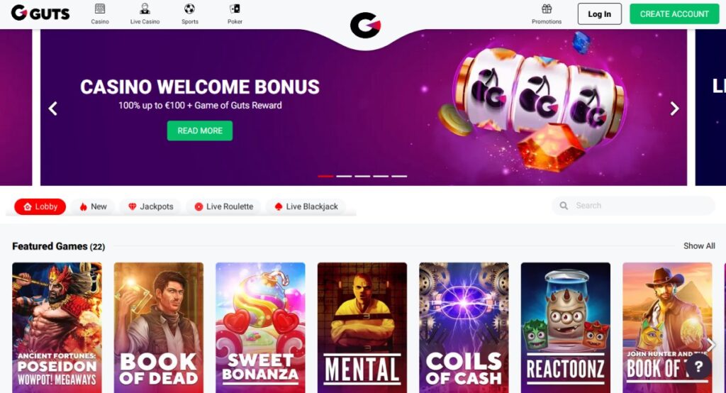 Guts casino review